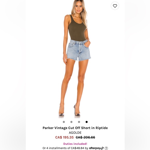 Agolde Pants - Agolde Denim Shorts Parker Vintage Cutoff (size 25)